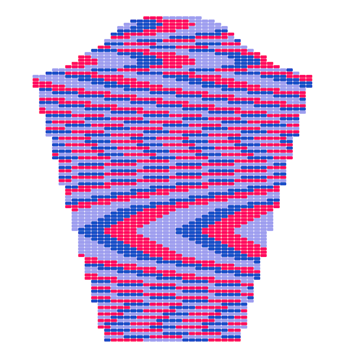 Рукав из секционной пряжи