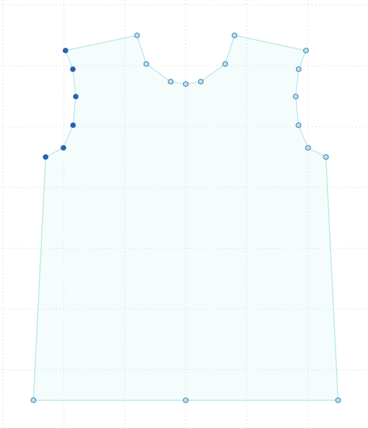 Точки на выкройке