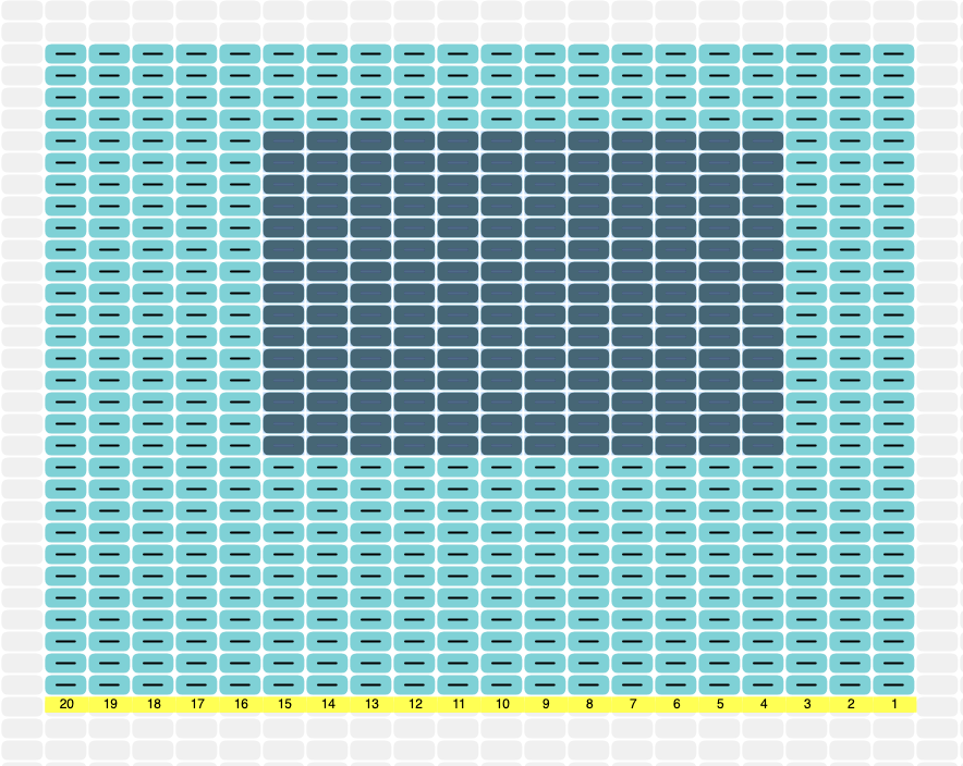 Пример выделенных петель